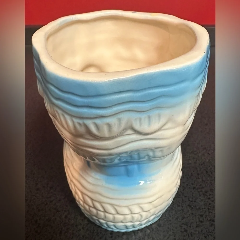 Vintage Nancy Pew Blue Baby Bootie Planter 4 Inches x 5 Inches